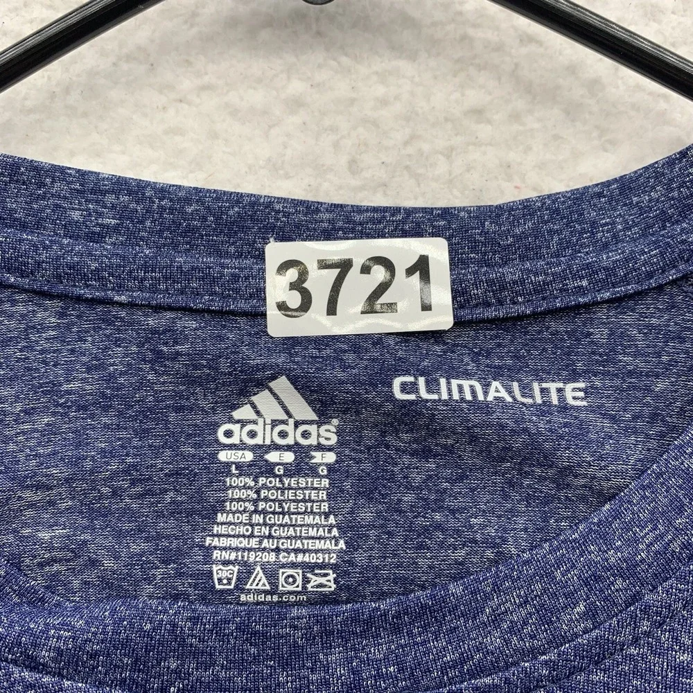 Adidas South Florida Bulls T-Shirt Mens Large L Blue Climalite #8 McDonald NCAA